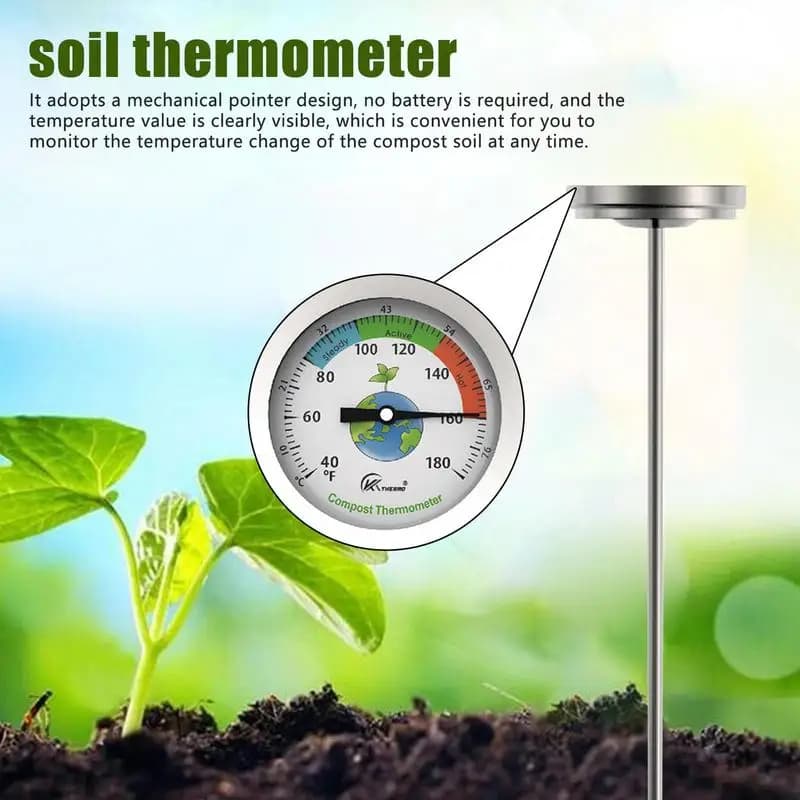 Garden thermometer Garden thermometer 7 inch thermometer for outdoor temperature Easy to read soil thermometer for planting