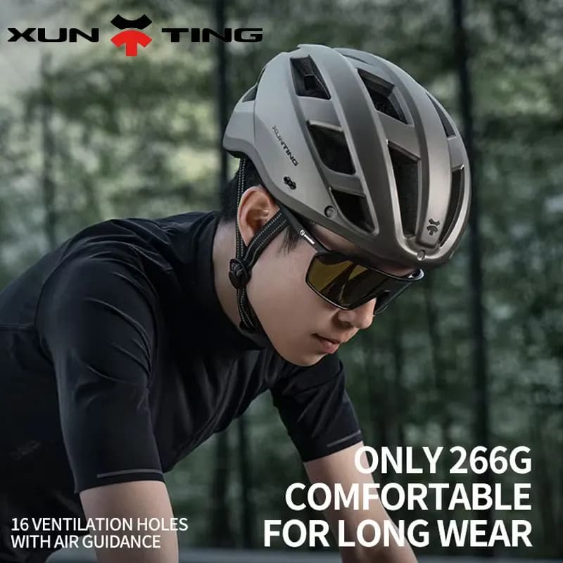 Xunting MTB Cycling Helmet on Road PC + EPS Lightweight Running Helmet High protection sport hat adjustable for mountain bike