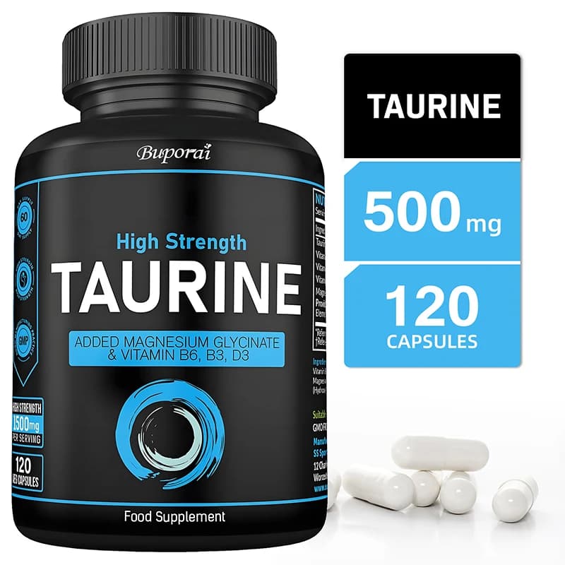 Taurine supplement 1500mg - Benefits for heart, nerves, brain, vision, longevity and muscle health, strengthens energy