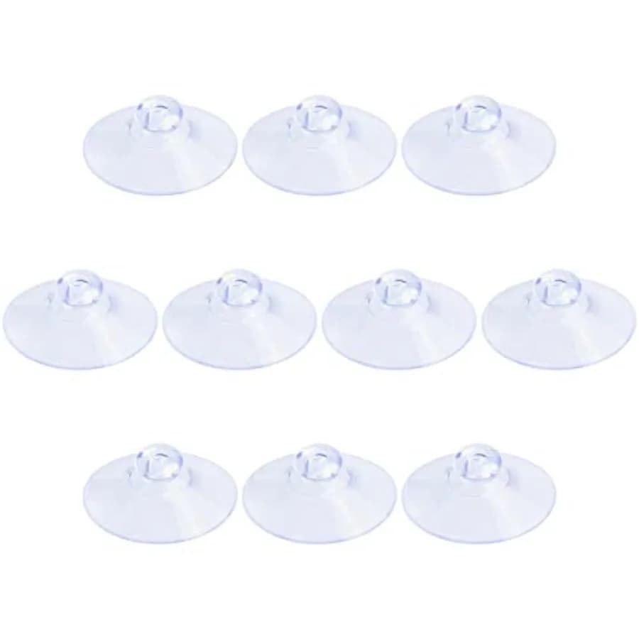 10 Pack Suction Cups ch, PVC Plastic Sucker Without Hooks for Home Kitchen Bathroom Organization Christmas Decoration Window