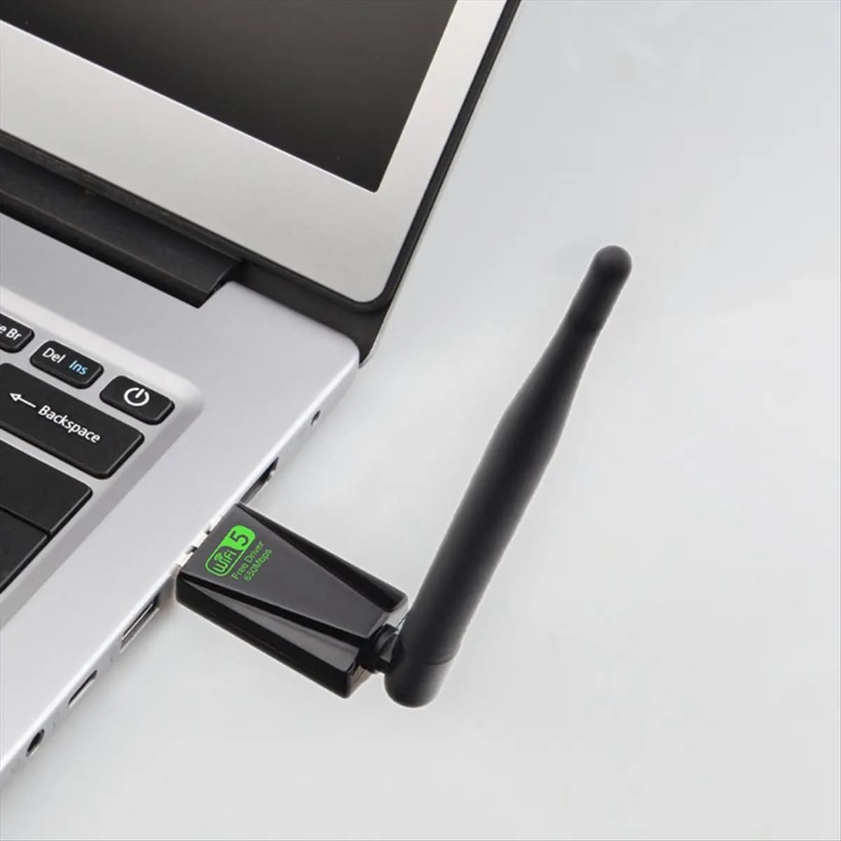 (A26M) Scheda di rete WiFi 5 650M Dual Band 2.4G 5G con antenne, ricevitore di rete, adattatore USB senza driver per Windows 7/8/10/11