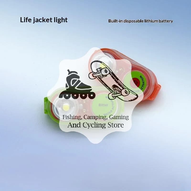LED Seawater Activated Life Jacket Light Self Lighting Safety Vest Accessory Waterproof Plastic For Adult Survival Gear