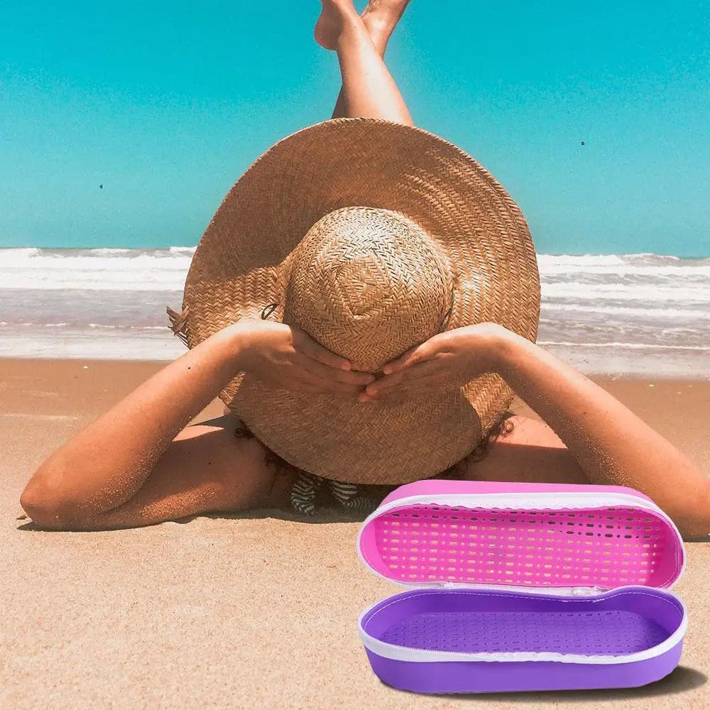 Silicone Swim Goggle Case Waterproof Soft Zipper Eyeglasses Case Breathable Portable Sun Glasses Storage Box Swimming Equipment