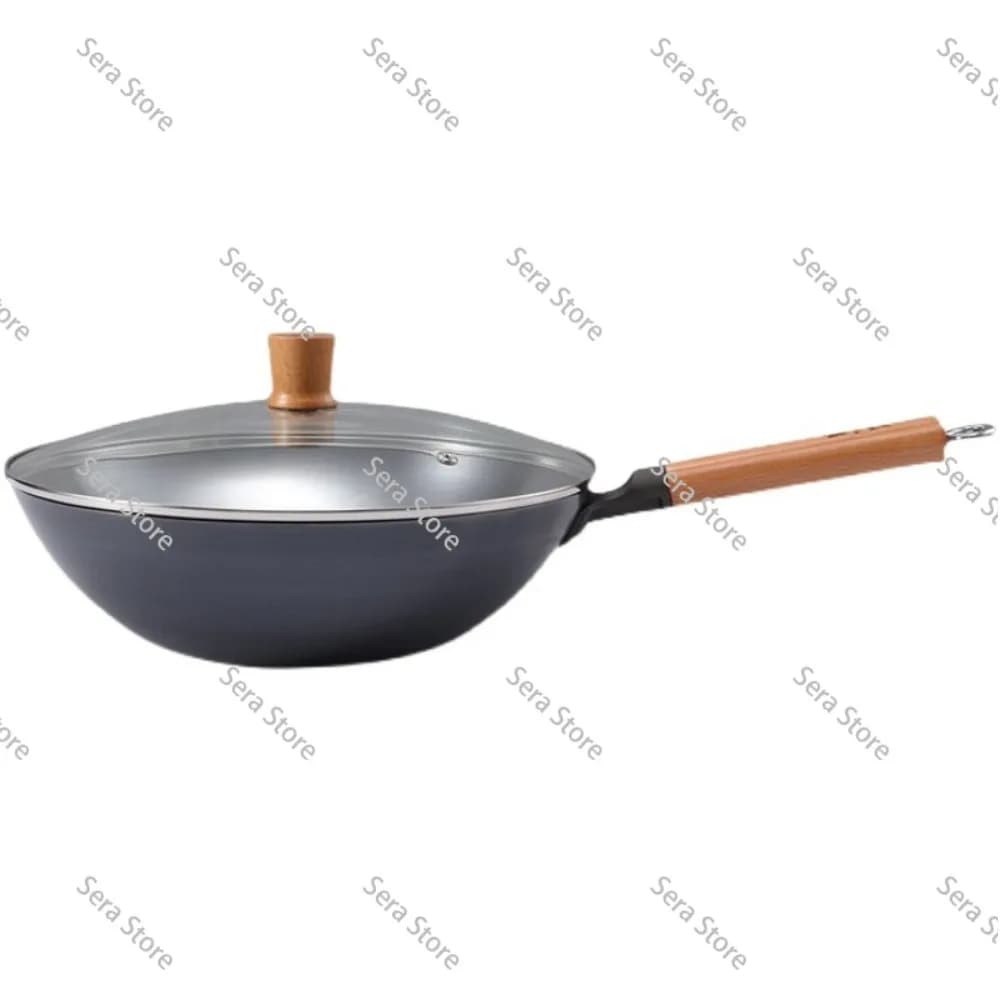 Cookware Refined Iron Wok Non-coating Rust Proof Pot Nonstick Frying Pan Induction Cooker Gas Stove