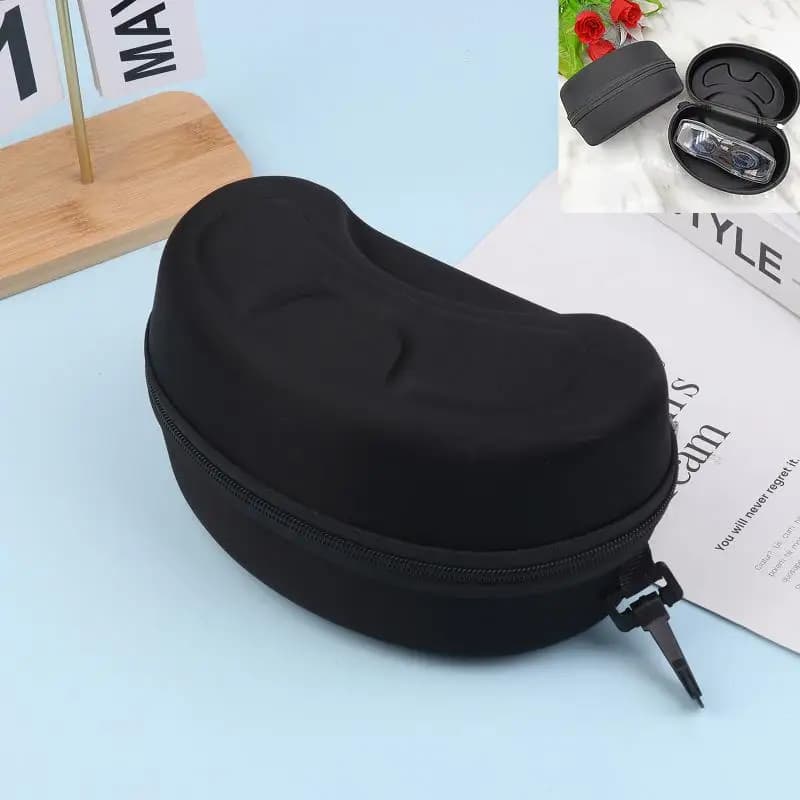 Travel-Ready Ski Goggle Bag, Shatterproof Hard Case with Clip, Fits in Backpack to Protect Eyewear During Travel