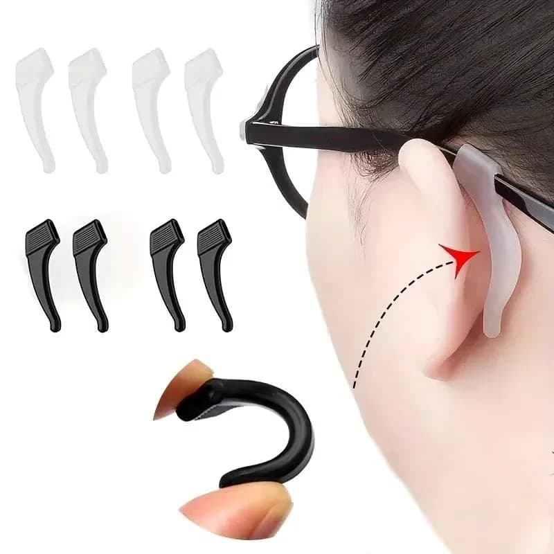 2/4/6pairs Silicone Anti-slip Glasses Leg Ear Sleeve Bracket Fastener Eyeglasses Accessories Grip Anti-fall Eyewear Holder