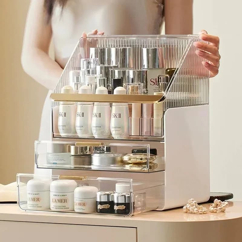 Table Makeup Container Box Large Storage Box Large Capacity Nail Jewelry Box For Cosmetics Organizer Lipsticks For Various Items