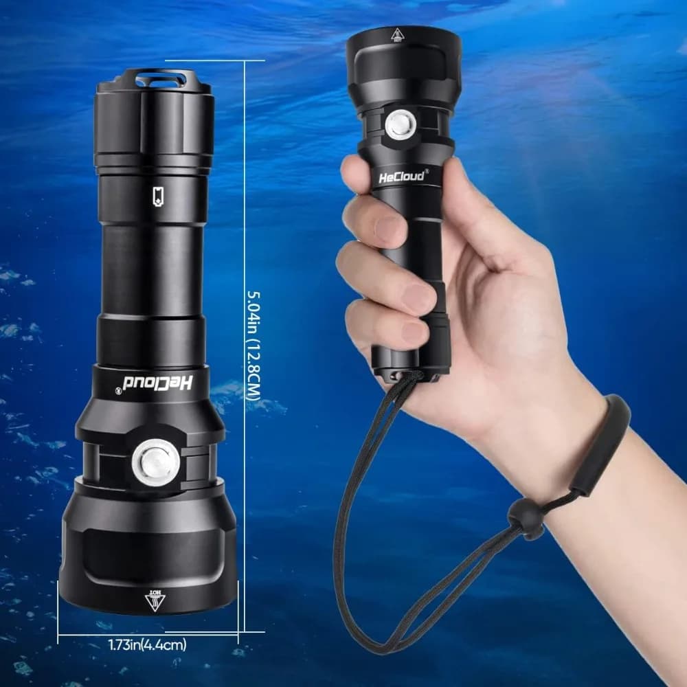 Best - 2000 lumen rechargeable underwater diving to snorkel waterproof IPX8 873 feet