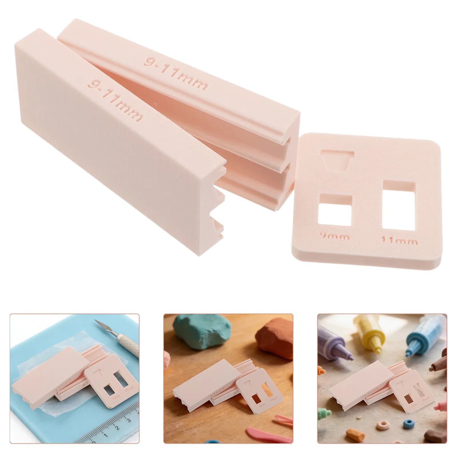 2 Pezzi Stampi in Argilla Morbida, Mini Attrezzi per Modellare Vasi di Fiori, Accessori Creativi per Artigianato in Argilla Polimerica, per Creazione di Gioielli Fai-da-Te, Perline e Ornamenti