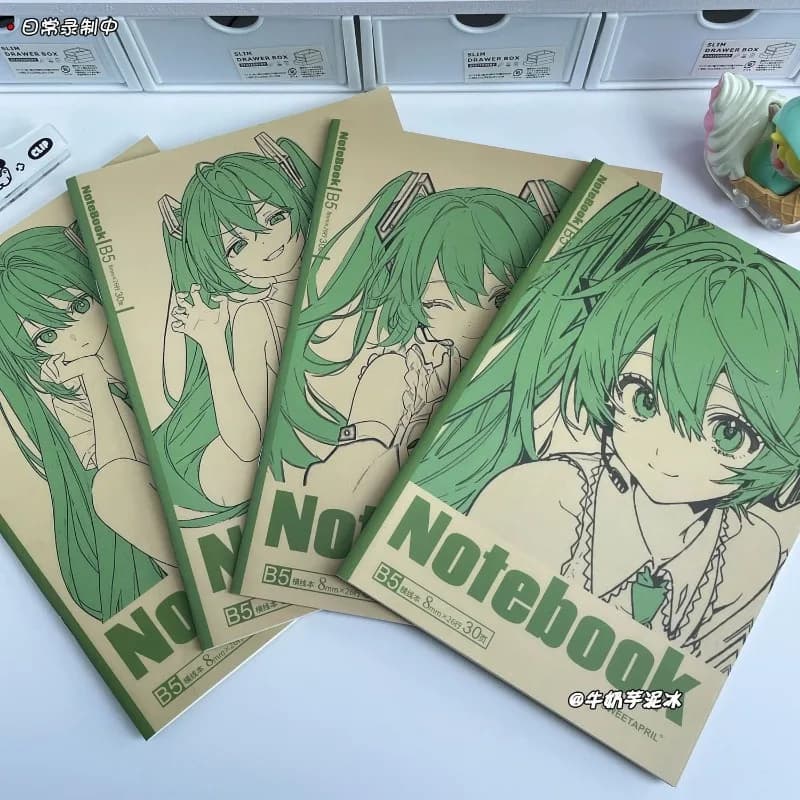 New Hatsune Miku Notebook Good-looking Cartoon Printing Fashion B5 Notebook Student Hostel Delicate Practical Excerpt Notebook