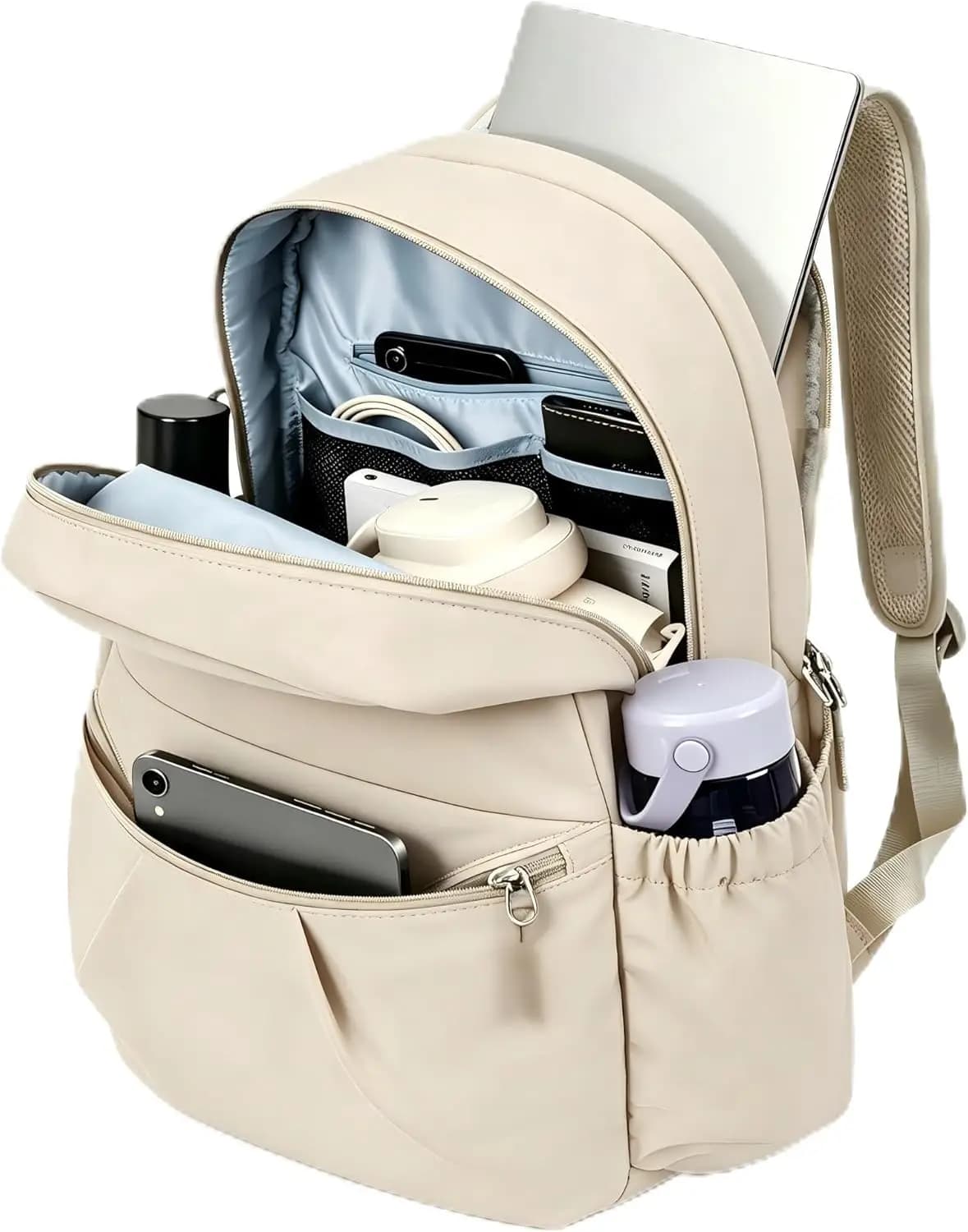 LOIDOU Zaini per la scuola, adolescenti, ragazze, donne, zaino da viaggio leggero e resistente all'acqua per laptop, lavoro casual