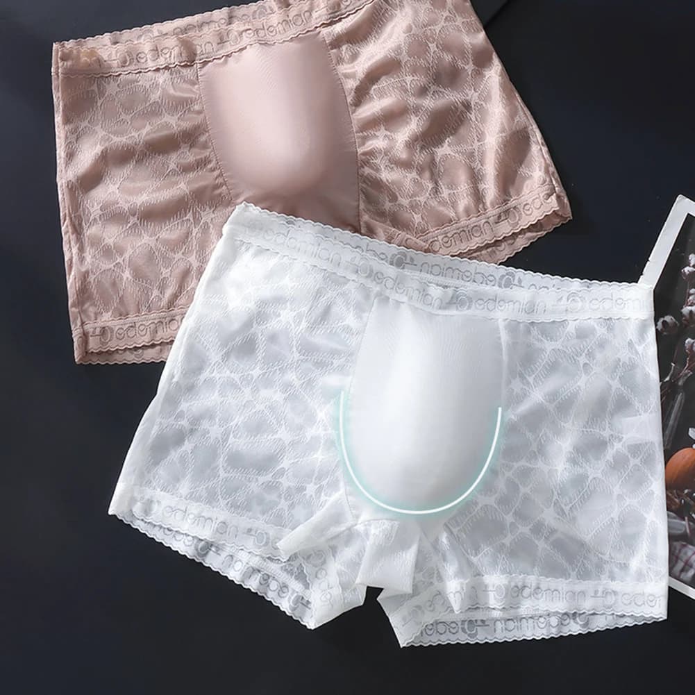 Pantaloncini da Boxe per Uomo, Senza Cuciture, per Palestra e Sport, Bianco, Rosso, Nude, Ultra-sottili, ad Asciugatura Rapida, Aderenti