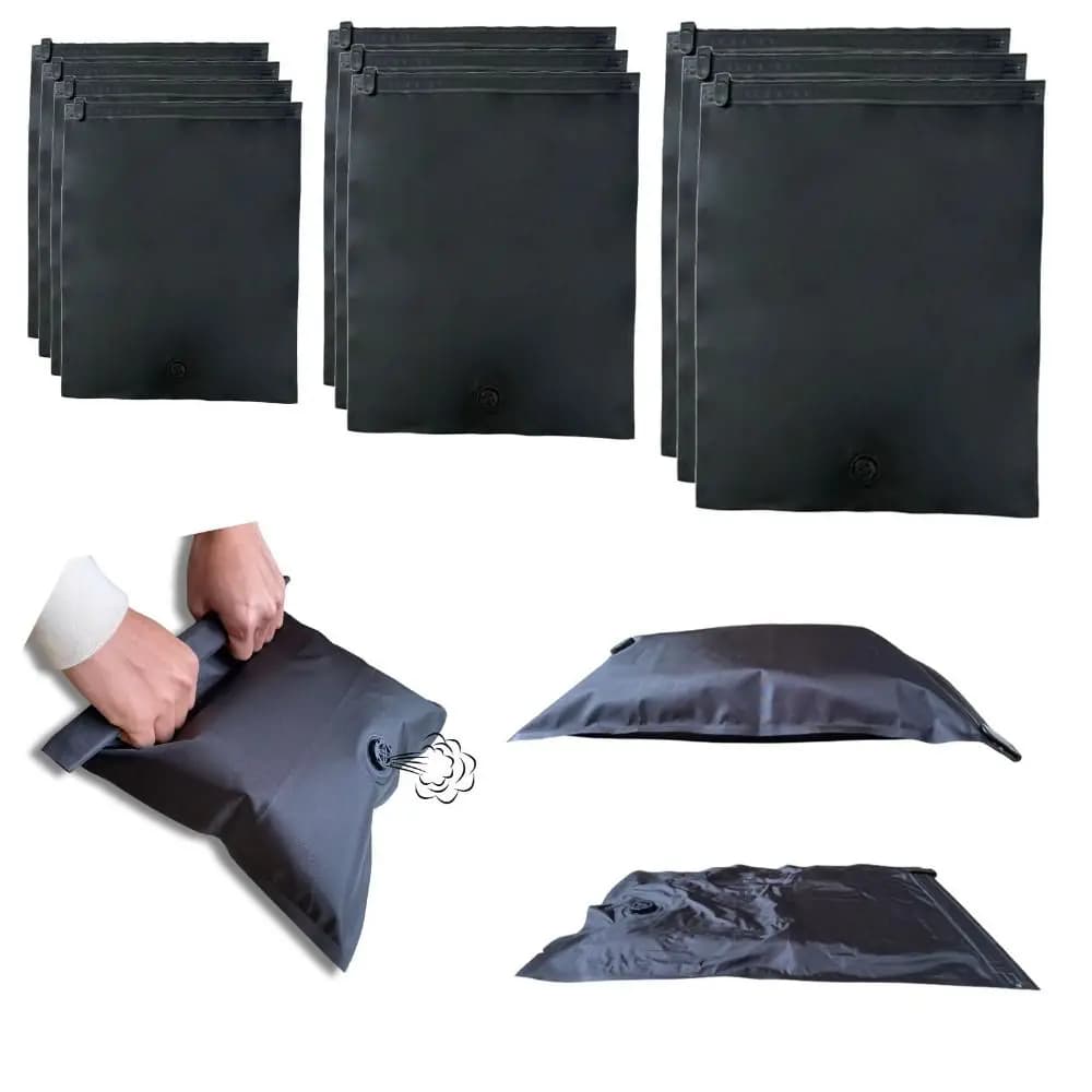 New Reusable Hand Roll Vacuum Bags Space Saver Dustproof Vacuum Compression Bag Portable Luggage Vacuum Storage Bag for Travel