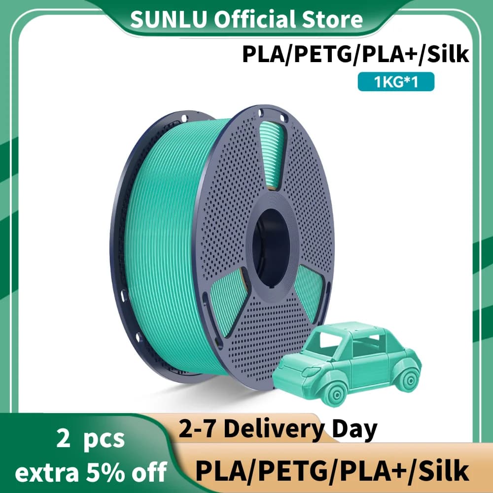 Stampante 3D SUNLU 1KG PETG/PLA/PLA+/SETA Tolleranza 1,75 mm+/- 0,02 mm Filamento senza bolle da magazzino RU/UE e confezionamento sottovuoto