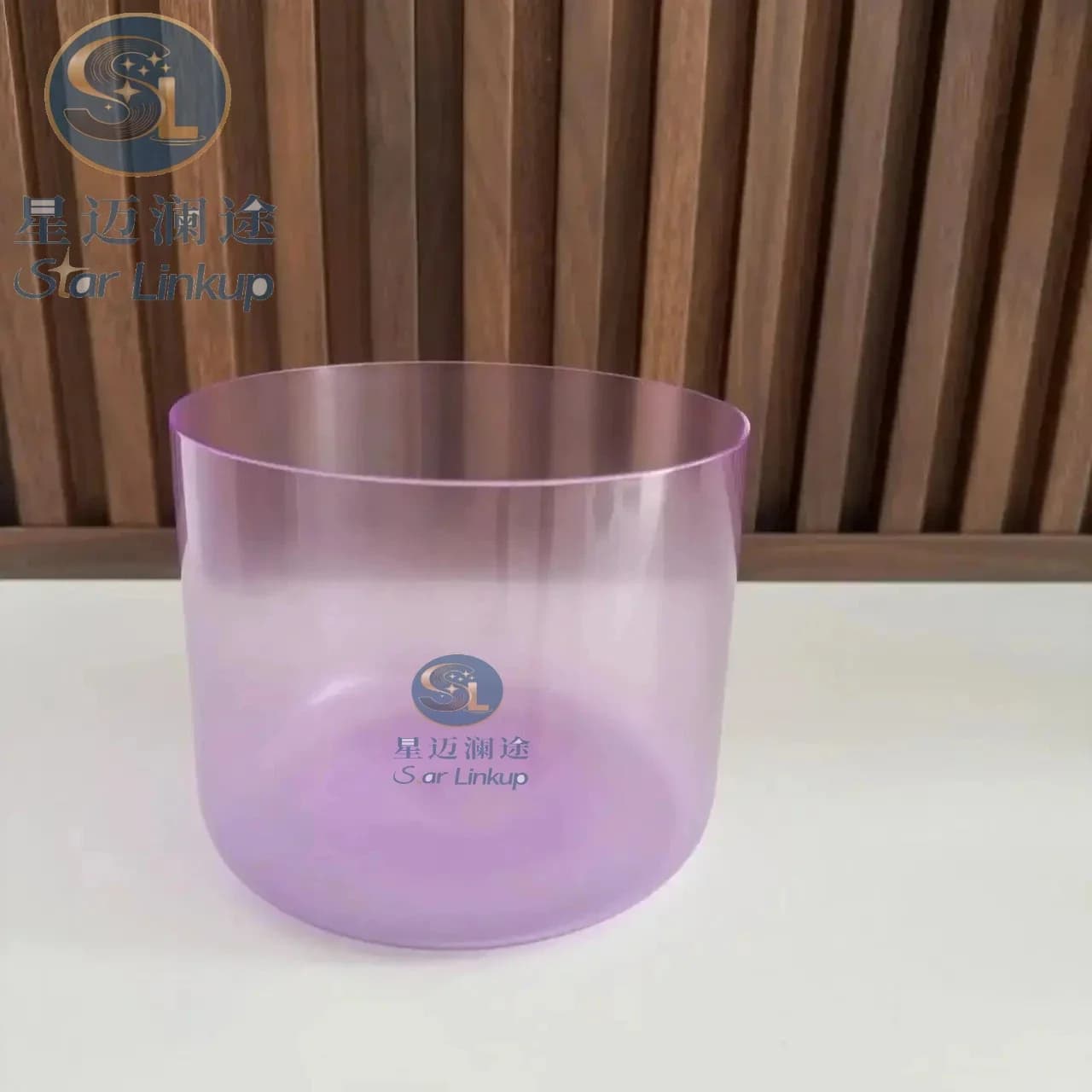 Star Linkup 6" Pale Pinkish Purple Clear Alchemy Quartz Crystal Singing Bowl Sound Healing Instrument for Yoga Sound Bath Meditation Stress Relief Chakra Balancing Energy Cleansing