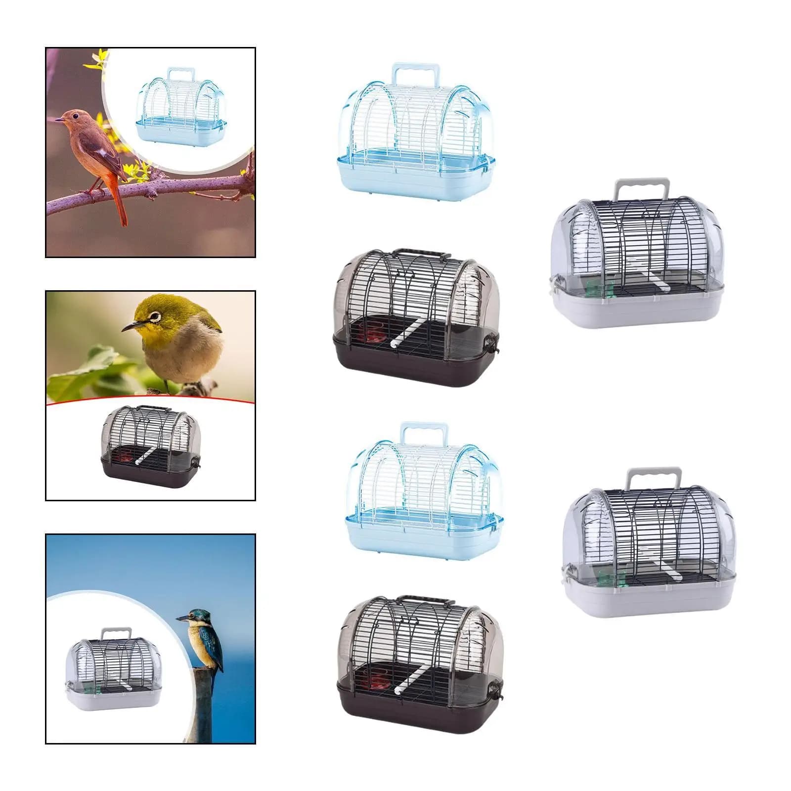 Trasportino da viaggio per uccelli, design portatile per pappagalli e piccoli animali domestici