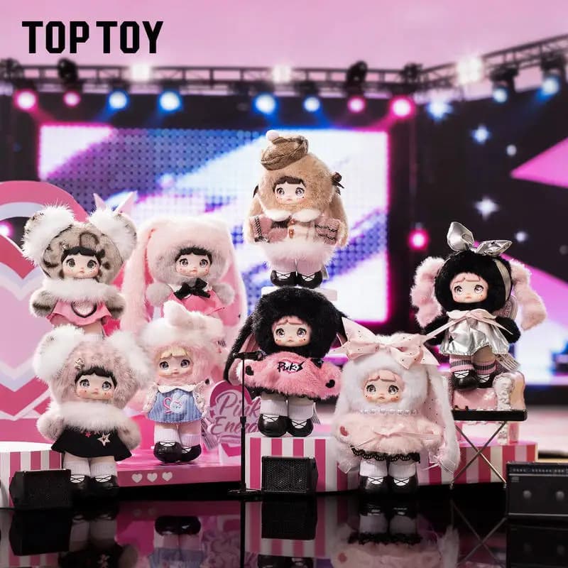 Toptoy Blind Box Bunny Vinyl Plush Doll Pink Energy Yommi Trendy Play Collection Ornamento da Scrivania Regalo da Collezione per Adulti