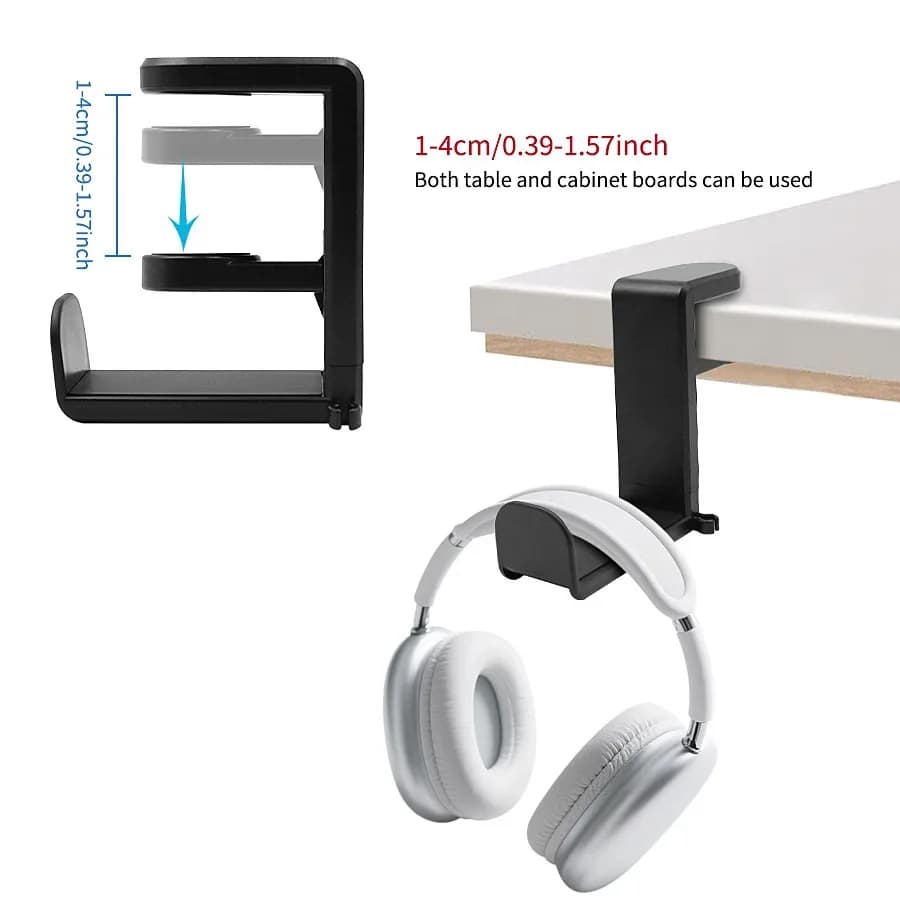 360 ° Supporto Girevole per Cuffie Regolabile Senza Foratura, Gancio da Scrivania per Cuffie Gaming, Supporto per Cuffie Sony