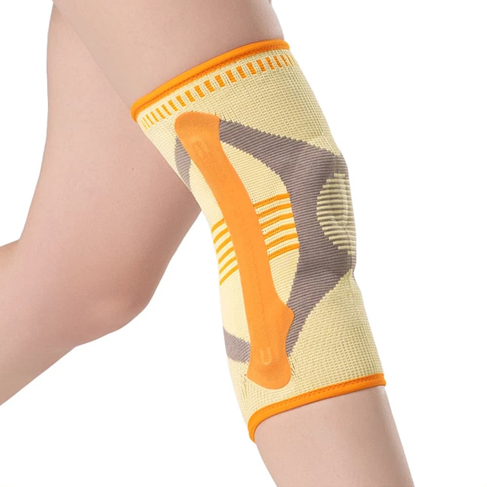 Supporto per Ginocchio per Alleviare il Dolore, per Uomini e Donne - 1 Pezzo Fascia Compressiva con Cuscinetto in Gel per Rotula e Stabilizzatori Laterali, Adatto per la Corsa