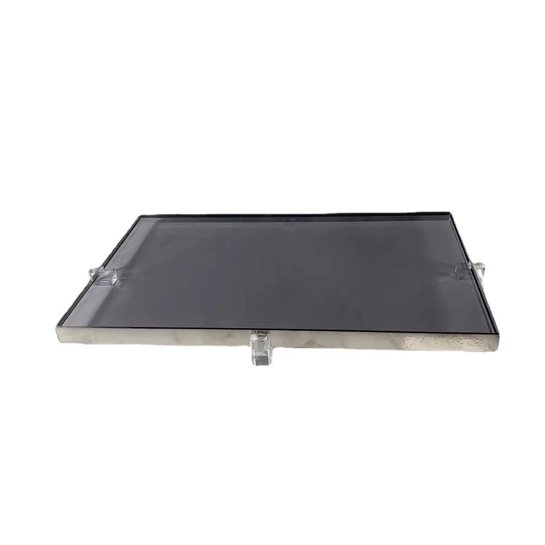 Modern Home Grey Crystal Glass Square Round Display Plate Household Creative Line Shaping Fruit Plate Storage Pendulum