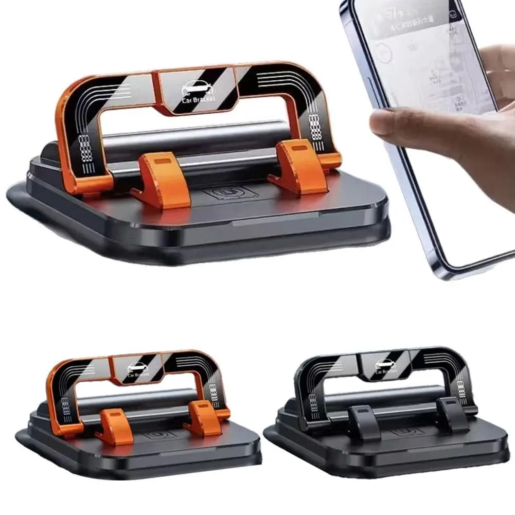 2 in 1 360 ° Supporto per telefono da auto con targa porta numero di telefono, supporto da cruscotto universale compatibile con iPhone Samsung Android