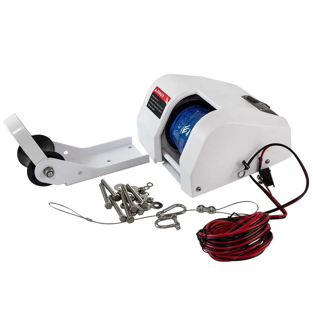 Verricello Elettrico per Ancora 12V 25 lb per Acqua Salata con Kit Telecomando Wireless