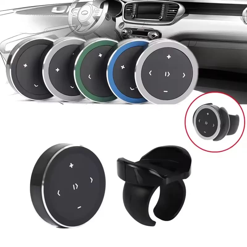 Telecomando Bluetooth Pulsante multimediale sterzo wireless Riproduzione musicale del cellulare Telecomando multimediale per volante dell'auto per iOS Android