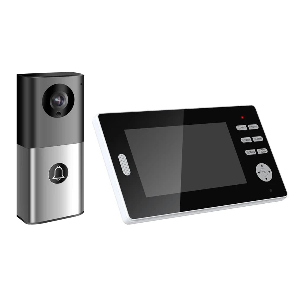 7Inch Large Screen 2.4Ghz Wire-Free Wireless Video Door Phone IR Night Vision Visual Intercom Doorbell Access Control System