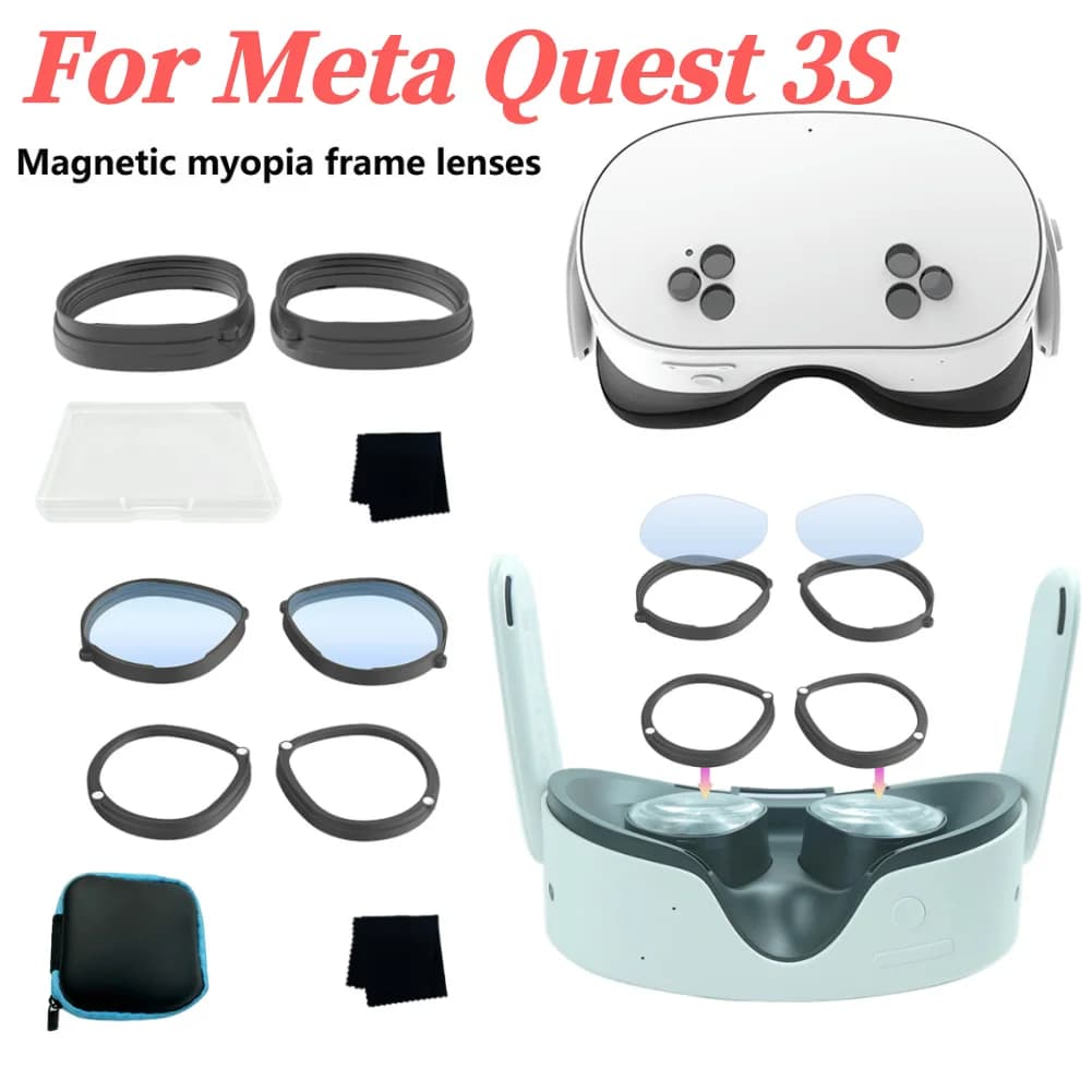 For Meta Quest 3S VR Glasses Spacer Protector Anti-scratch Glasses Frame Protective Ring for Magnetic Lens Accessories VR