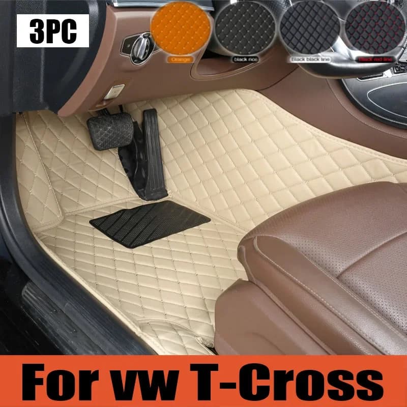 Originale Per VW vw T-Cross Tcross 2023 2022 2021 2020 2019 2018 Tappetini Auto Tappeti Parti Coperture Auto Interni bagagliaio tappetino