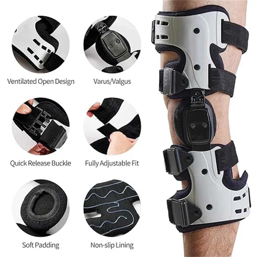 Ginocchiera per scaricatore, ginocchiera per scaricatore mediale per alleviare il dolore da artrite, osteoartrite, dolore alle articolazioni del ginocchio osseo