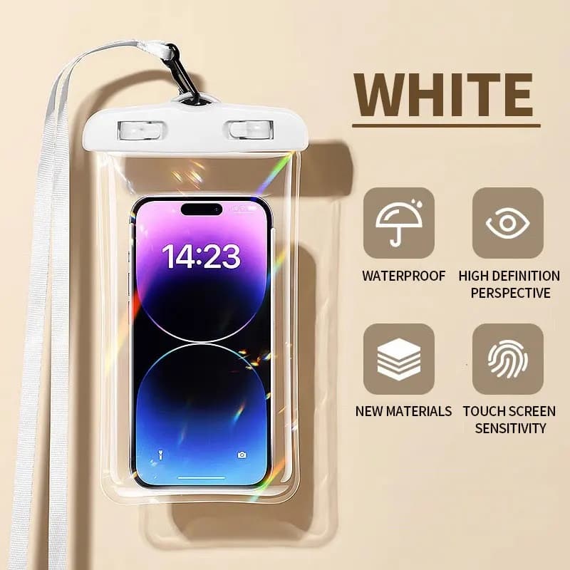 Custodia impermeabile per telefono, borsa a tenuta stagna per immersioni, nuoto, sport acquatici, spiaggia, piscina, sci, 6 pollici