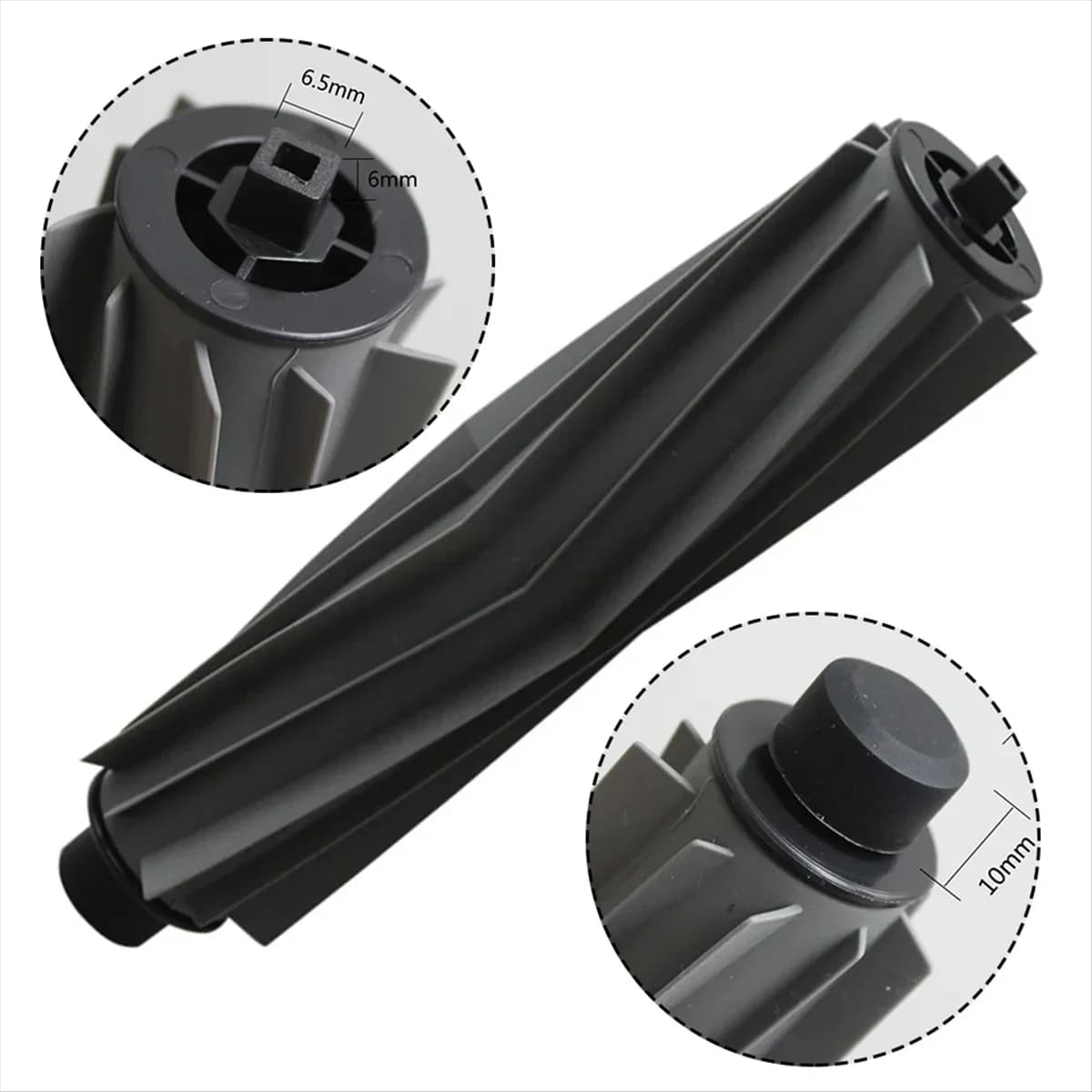 Main Roller Brush for Robot Vacuum Cleaner Conga 1790 Vital, Rubber Brush, Cleaning Spare Parts