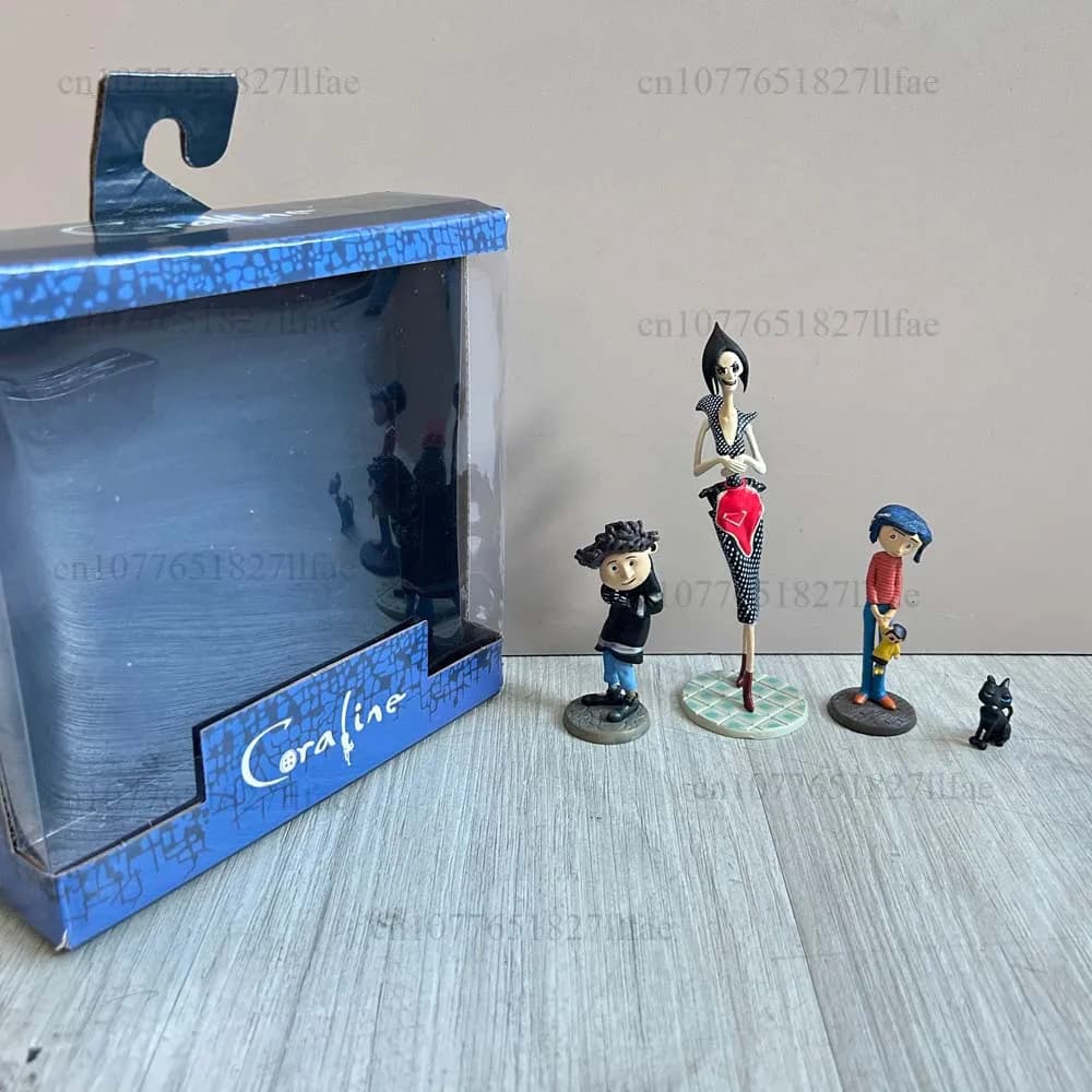 Coraline Boy Carattere storto Mr. Bobinski Fantasma Madre Gatto Scena Set da 3 pezzi Action Figure Modello Giocattoli Bambola mobile congiunta