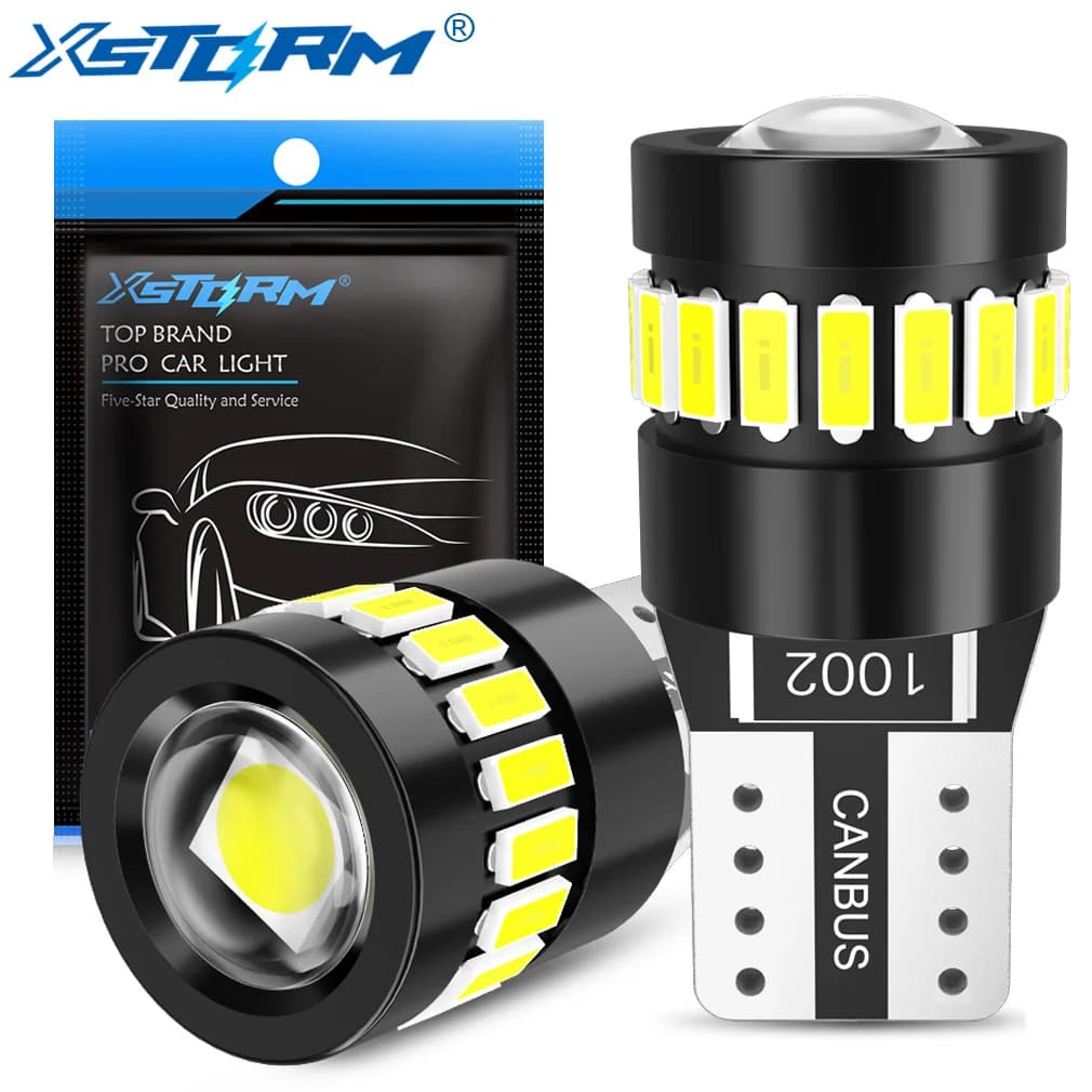2 pcs. T10 W5W 24 LED Canbus Error 194 168 Lampadina 5W5 5W 12V Super Luminosa Light Interior Car Light Targa 6000K White