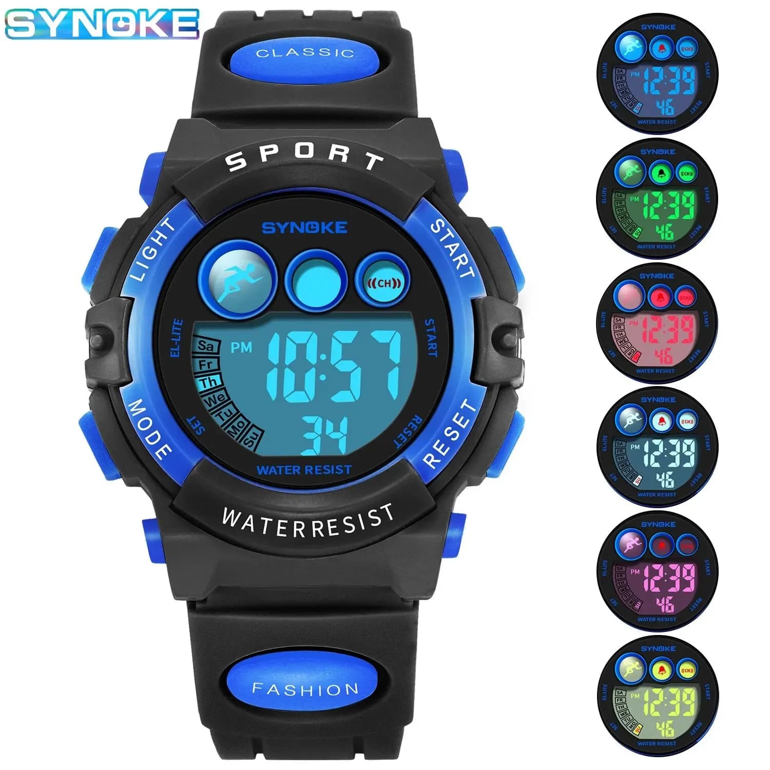 SYNOKE sports watches for children's students colored electronic watches 50M waterproof watch for children digital watch for boys and girls