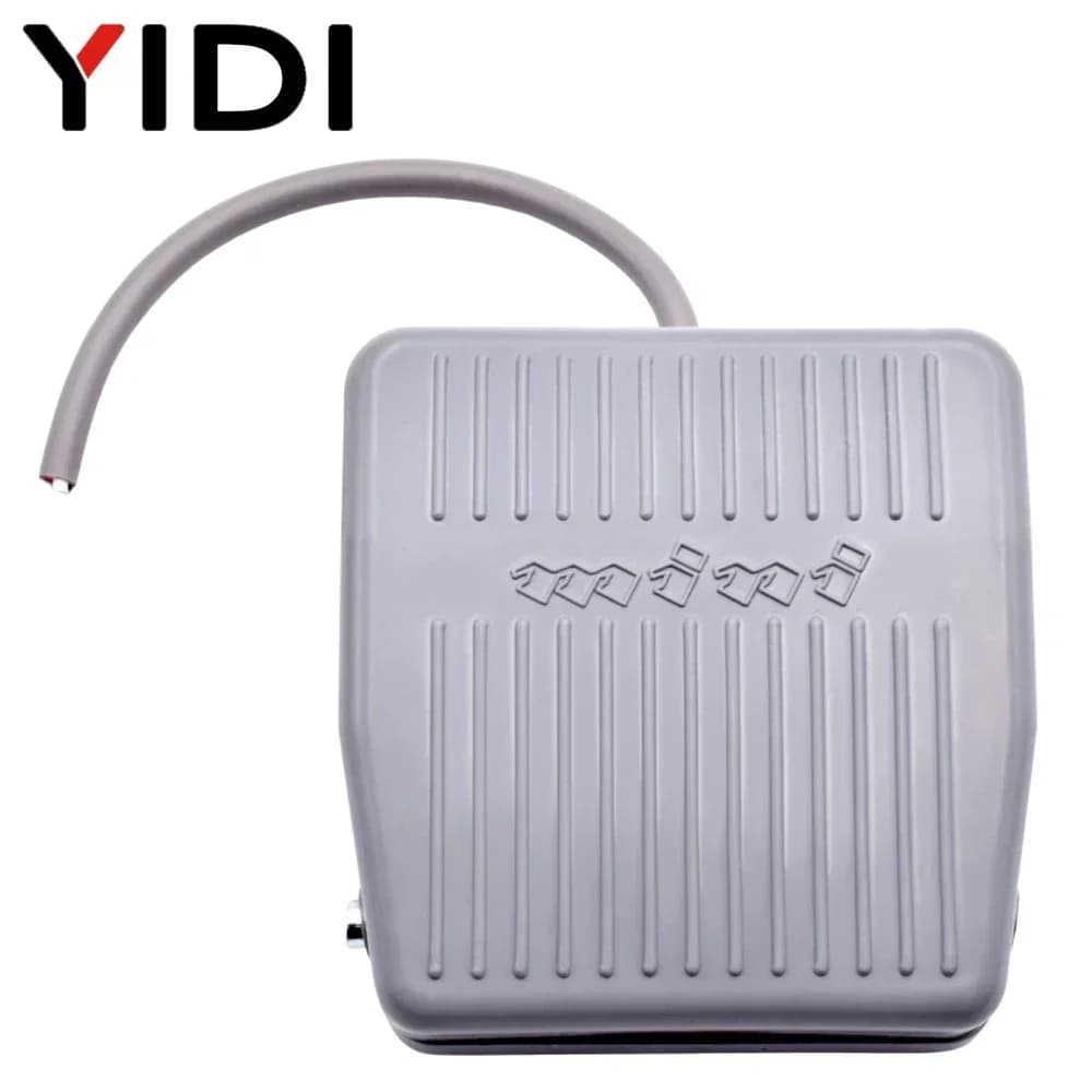 SPDT Plastica Alimentazione Elettrica Pedale Interruttore a Pulsante Pedale di Controllo 220V AC 10A On Off Interruttore A Pedale Momentaneo Grigio