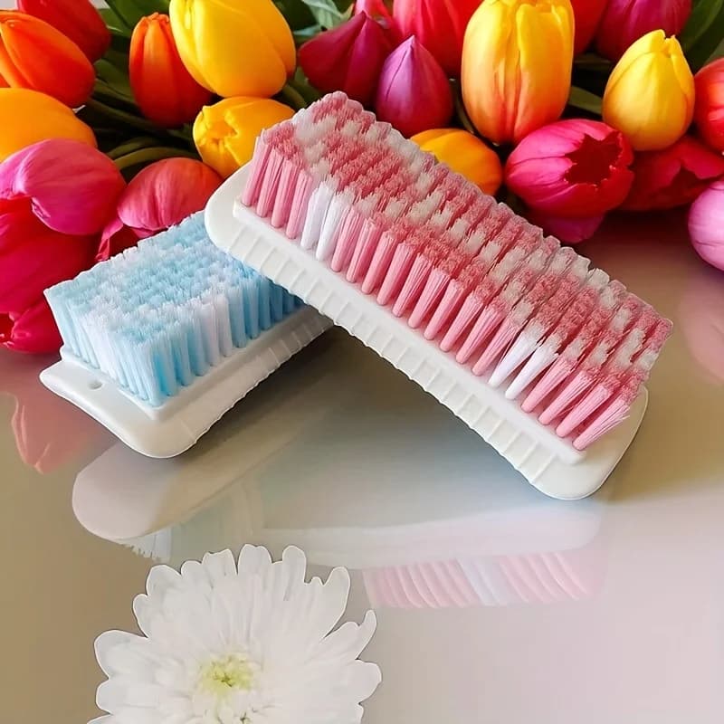 1 spazzola per la pulizia con setole resistenti - Spazzola multiuso per lavanderia, scarpe, bagno, cucina, WC - Setole rigide