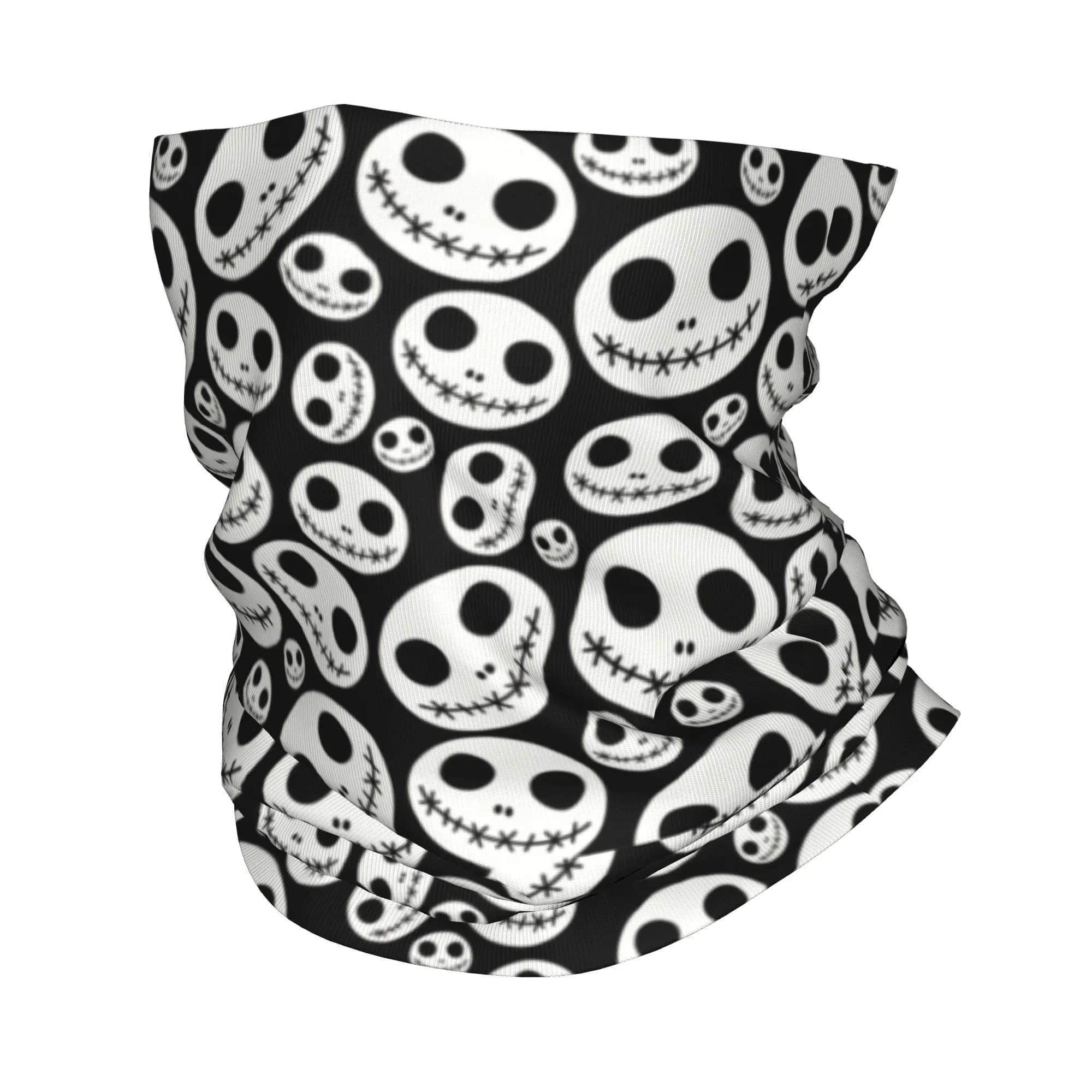 Skeleton Jack Skellington Bandana Ghetta per il collo per escursionismo Sciarpa avvolgente da ciclismo Il pesadelo prima di Natale Scaldino per fascia