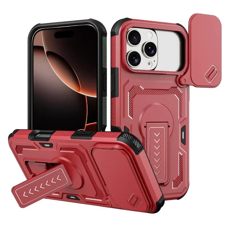 Luxury Carbon Fiber Texture Anti-Slip Particle For Magsafe Case For IPhone 18 Pro Max Wireless Charging Innovative Stand Cover