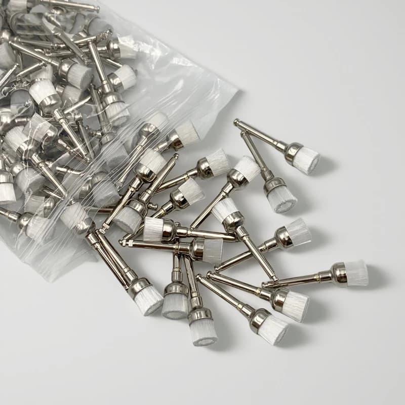 100 pezzi/scatola Lucidatura dentale Spazzola per sbiancamento dei denti strumenti dentali strumenti per lucidatura