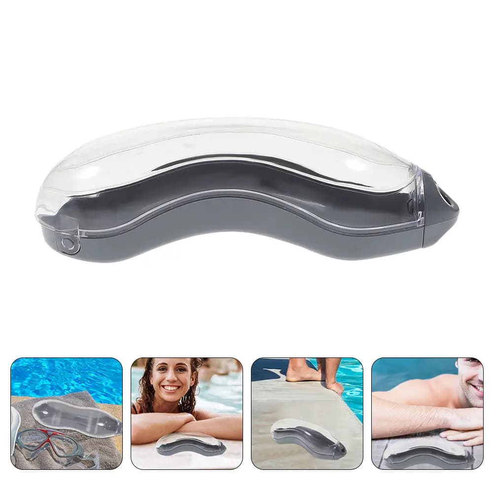 2 Pezzi Scatola Portaocchiali in Plastica Trasparente Universale per Occhiali da Nuoto, Occhiali da Sole, Custodia da Viaggio Portatile, Design Compatto