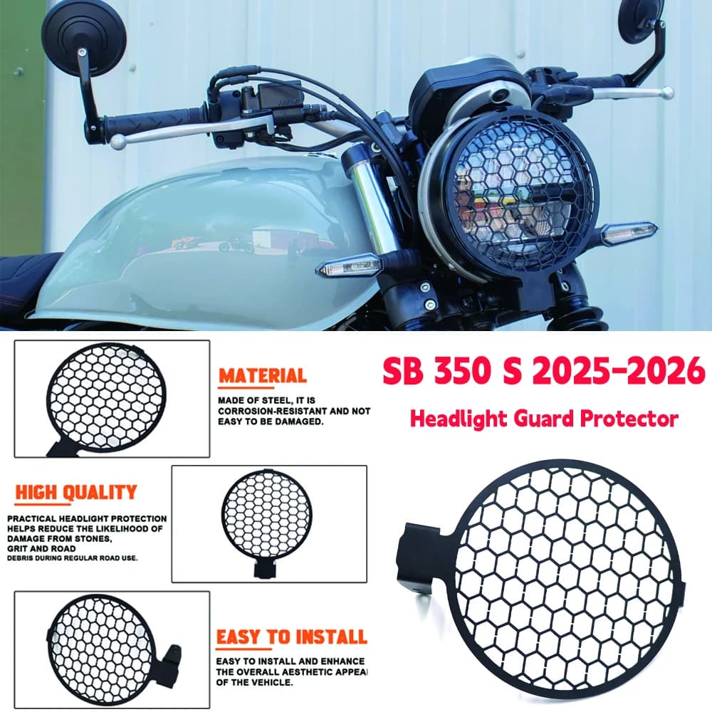 2025-2026 Motorcycle Accessories Headlight Guard Protector Headlight Protection For Honda GB350S GB350 S GB 3Grille Guard Cover