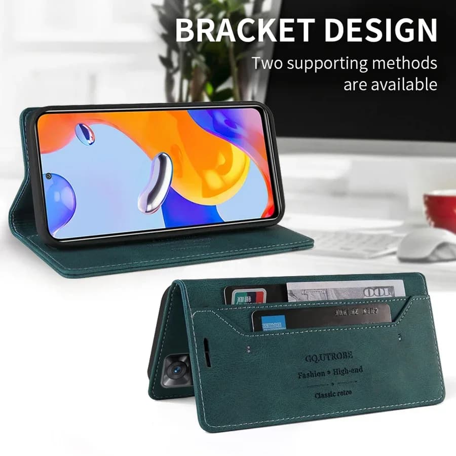 Wallet RFID Blocking Slot Magnetic Flip Leather Case For Xiaomi 17T 15T Poco X8 Pro Max M8 C85 F8 Ultra Redmi 15C Note 15 Pro+