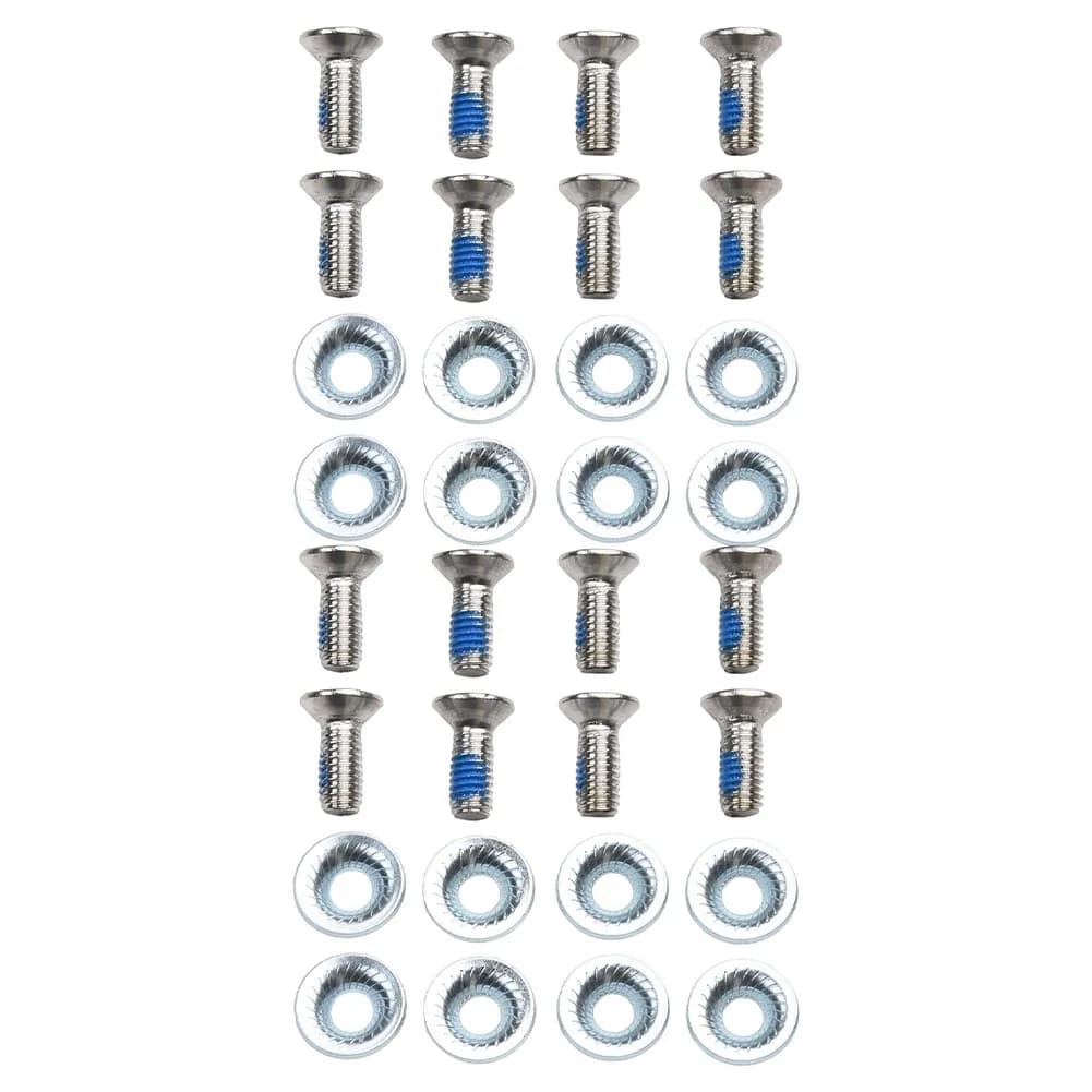 ID di riparazione per rilegatura snowboard 6,4 mm 0,25 pollici Vite M6x16 Rondella per rilegatura per snowboard Rondella per rilegatura Design antiscivolo