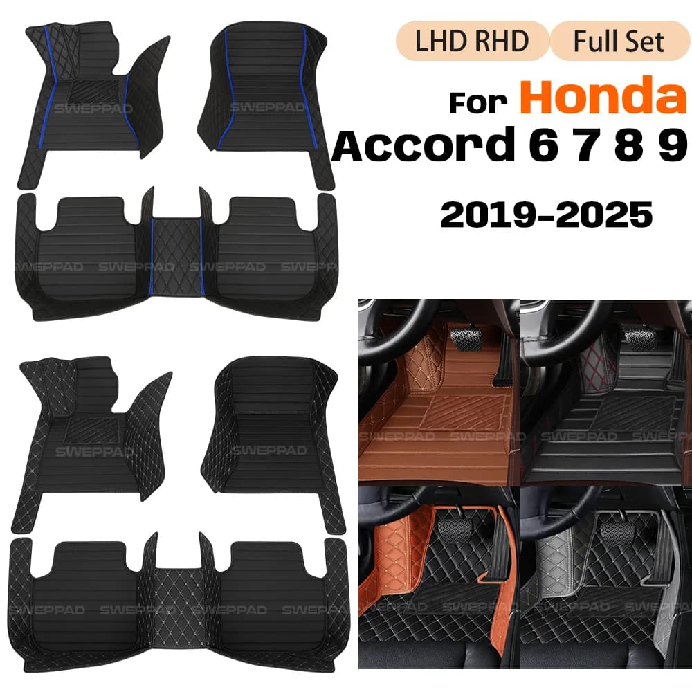 Per Honda Accord 6 7 8 9 2000-2017 16 15 14 13 12 11 Tappetini per auto personalizzati Copertura per automobile Accessori interni
