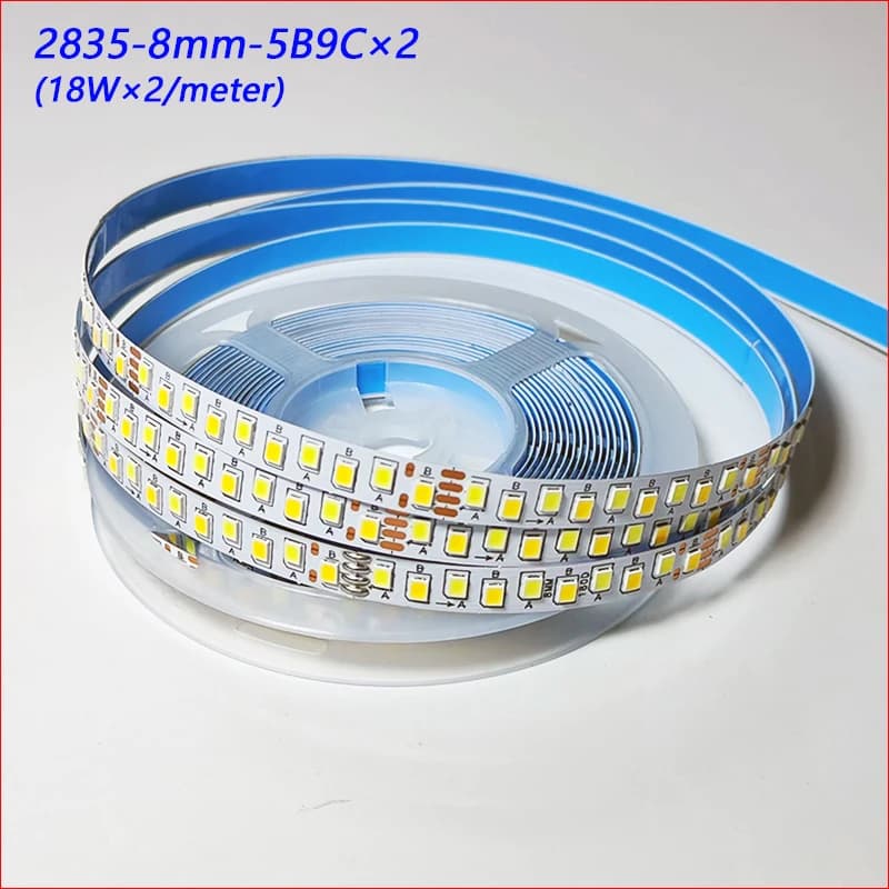 Striscia LED 5 metri 2835-8mm-180D 5B10CX2 a corrente costante, nastro LED 18Wx2 colori/metro, cintura luminosa con 4 giunti di saldatura