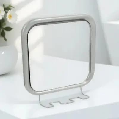 Specchio da doccia con ventosa, specchio da bagno antiappannamento ad alta definizione per rasatura, con quattro ganci, montaggio senza danni