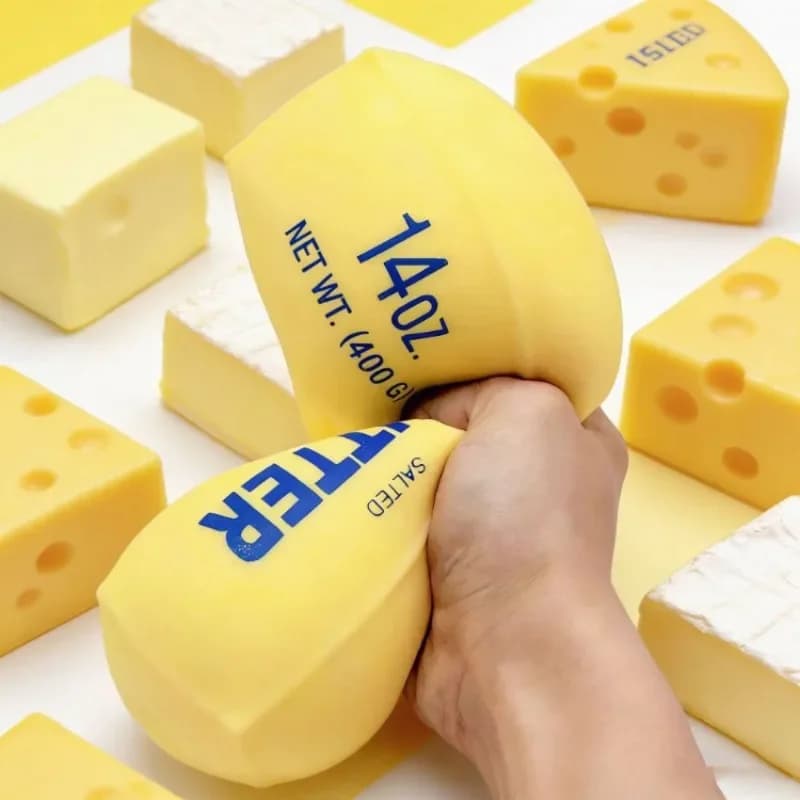 24cm Large Butter Stick Soft Toy with Slow Rebound for Decompression Squeezing Toy for Pressure Release Hand Relaxation Gift Toy