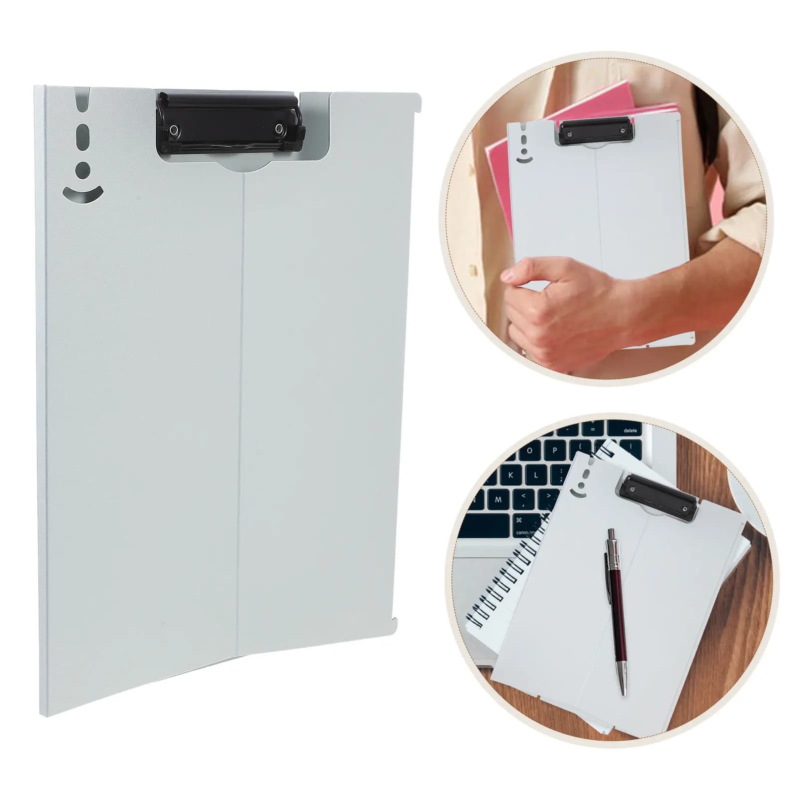 Cartella Portablocco Pieghevole Multifunzione, Lavagna Spessa per Ufficio, Scuola, Ricette, Documenti, Organizzatore di File